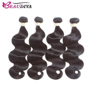 Beaudiva Body Wave Human Hair Weaves 4 Bundles Deal 100% Virgin Remy Human Hair